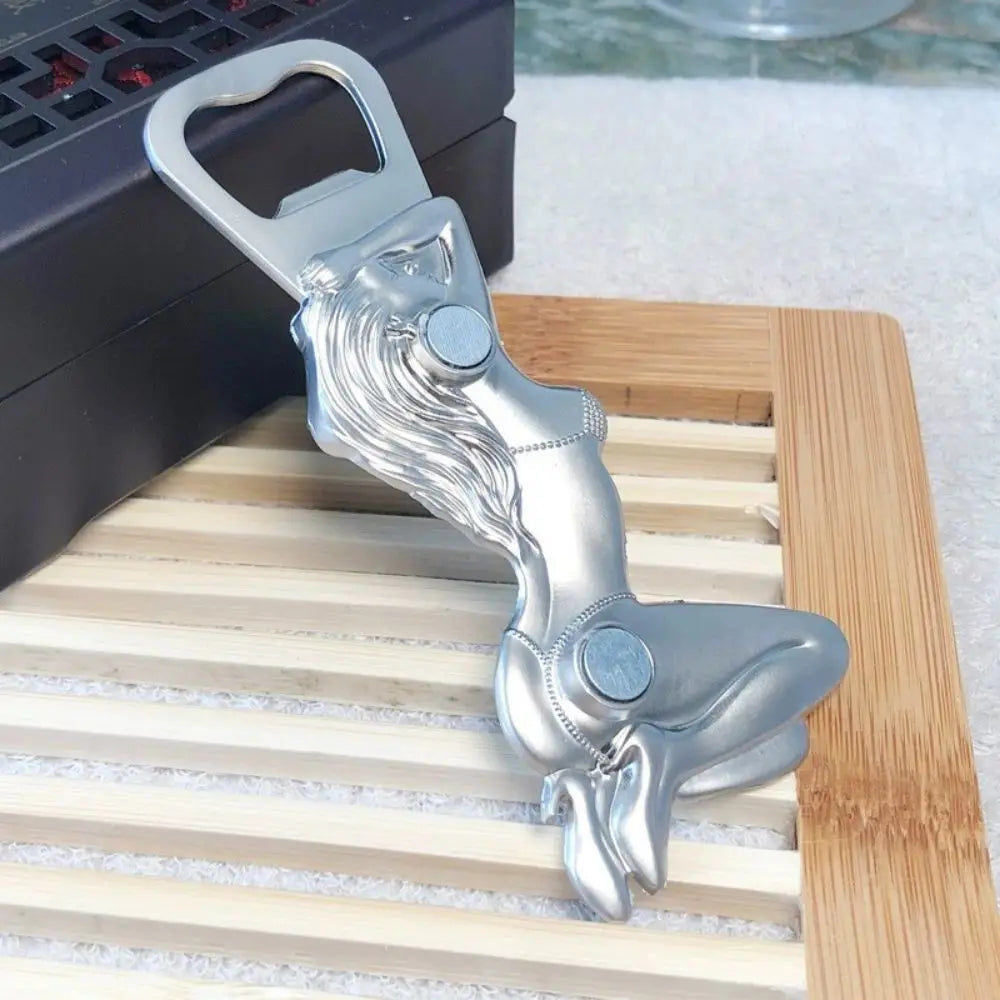 Western Beauty Bottle Opener, Fridge Magnet Metal Bottle Opener, Unique Restaurant Beer Opener, Zinc Alloy