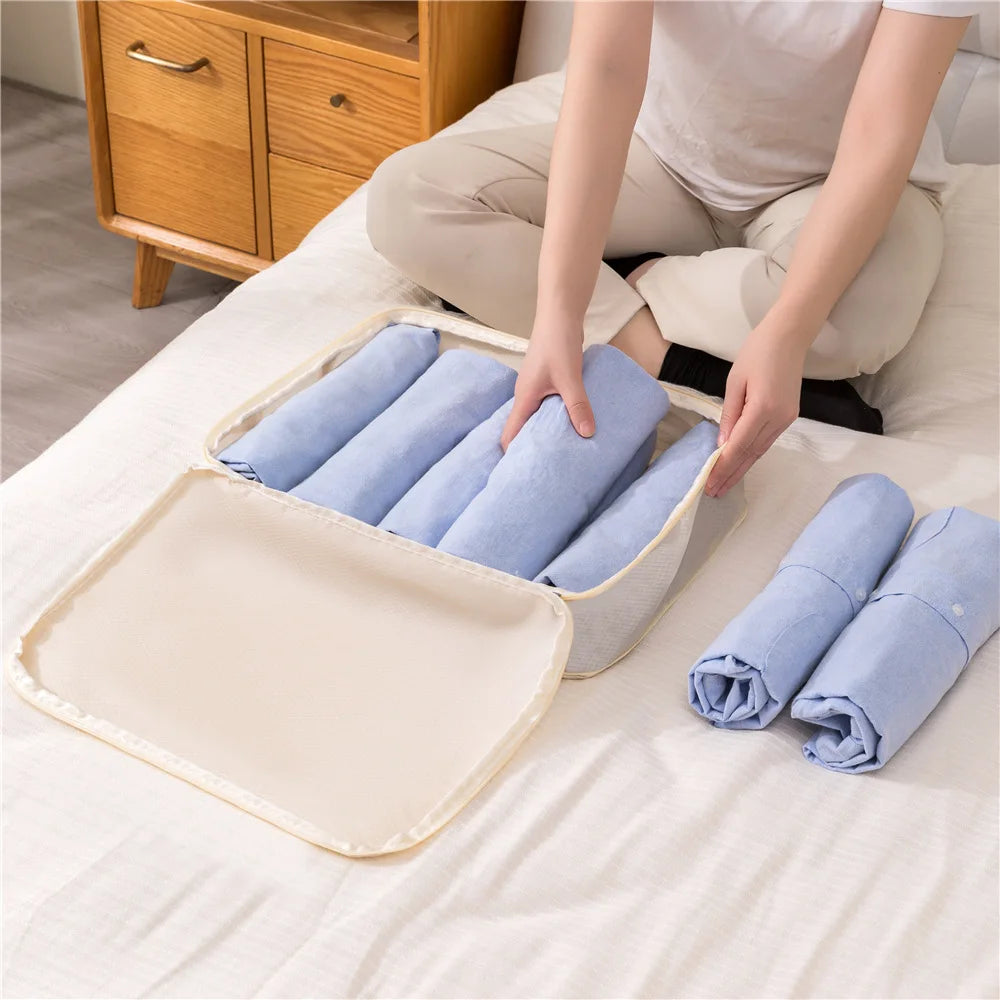 3 Piece Travel Organizer Bag Set Waterproof Women Clothes Organiser Pouch Compressible Packing Cubes Travel Portable Cubes Set