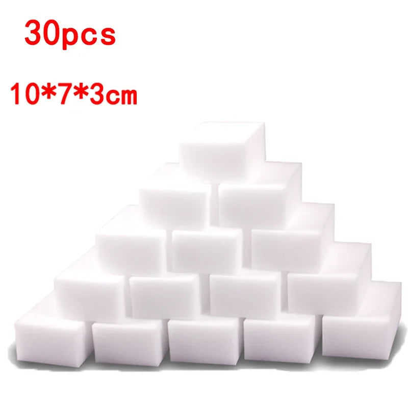 30/60pcs Magic Sponge Melamine Foam Cleaning Eraser Car Home Kitchen Bathroom Nano Sponges Cleaning Car Wash Maintenance