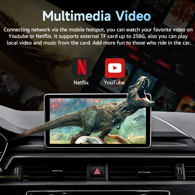 3-in-1 car video box wireless CarPlay Android automatic adapter Android TV box on Youtube Nexflit intelligent car intelligent sy