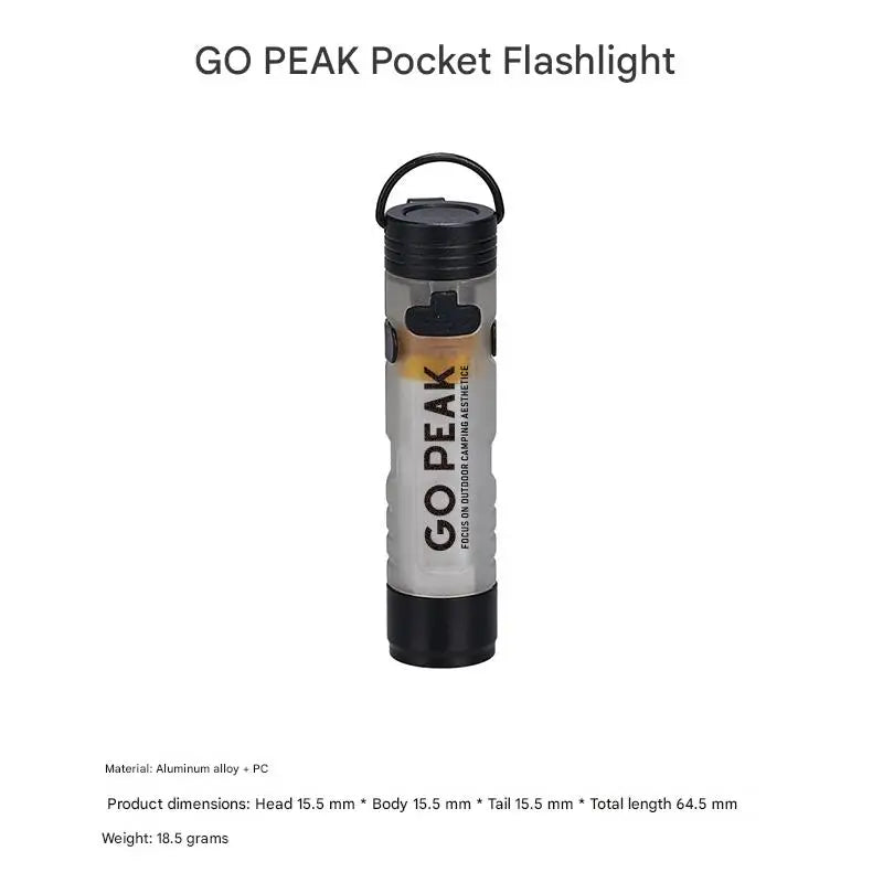 GOPEAK Pocket Mini Flashlight Outdoor Key Clip Cap Ambient Led Long Endurance Disaster Relief Emergency 5050 Small Light