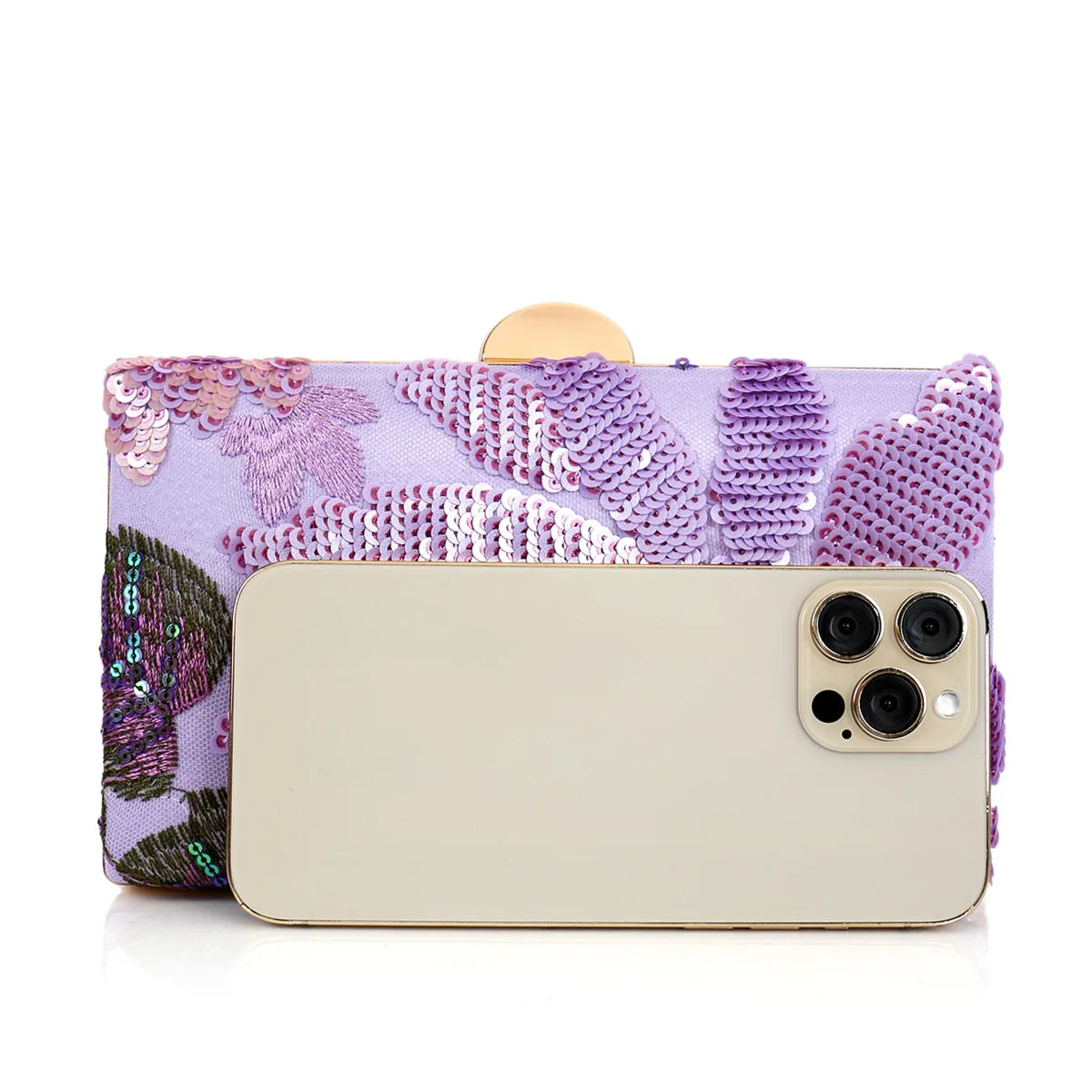 Embroidery Dinner Bag Ladies Elegant Fashion Versatile Clutch Bag Wedding Ball Party Small Square Bag [Random Pattern]