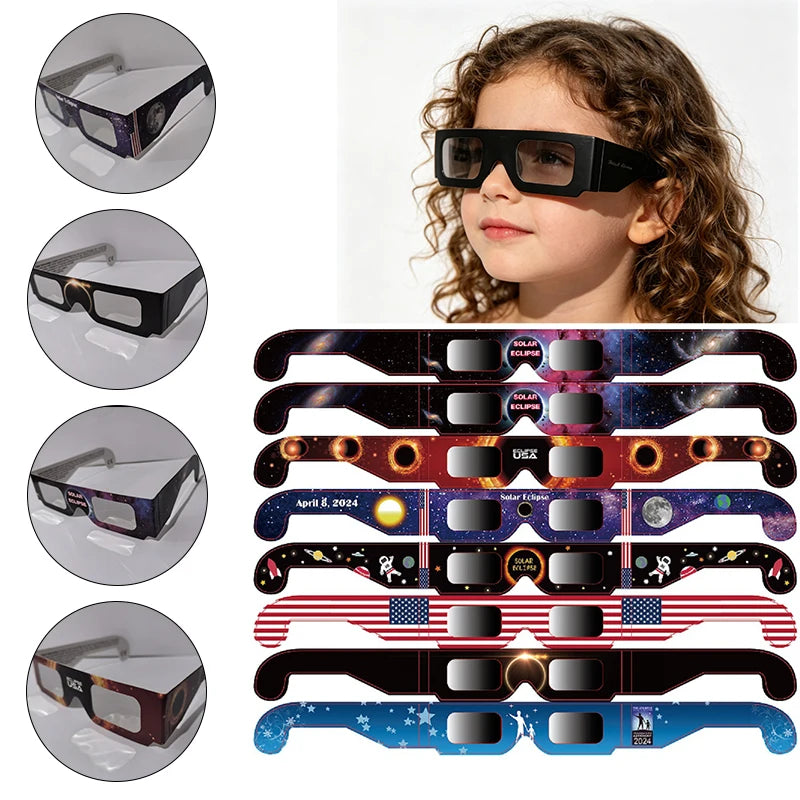 5/10/20pcs Safe Solar Eclipse Anti-uv Glasses Direct Sun Viewing Observe Total Eclipses Glasses Adults Kids Protect Eyes Eyewear