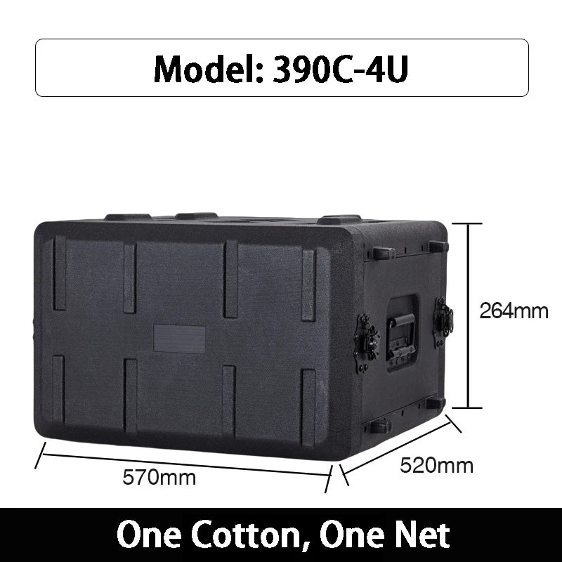 2U Wireless Microphone Box PE Plastic Receiver Box 3U Digital Power Amplifier Sequencer Boxes Portable Safety Protection Boxes