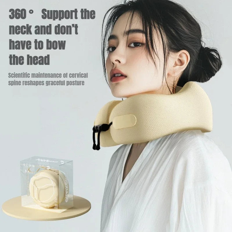 Portable U-shaped Travel Pillow Memory Foam Sleeping Pillows Office Nap Pillow Car Airplane Neck Cushion Ergonomic Head Support