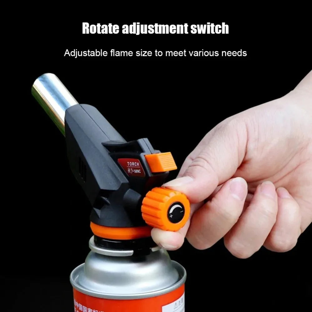 Welding TorchGas Flame Gun Burner Nozzle Flamethrower Butane Burner Outdoor Camping BBQ Brazing Torch Kitchen Cooking Burner