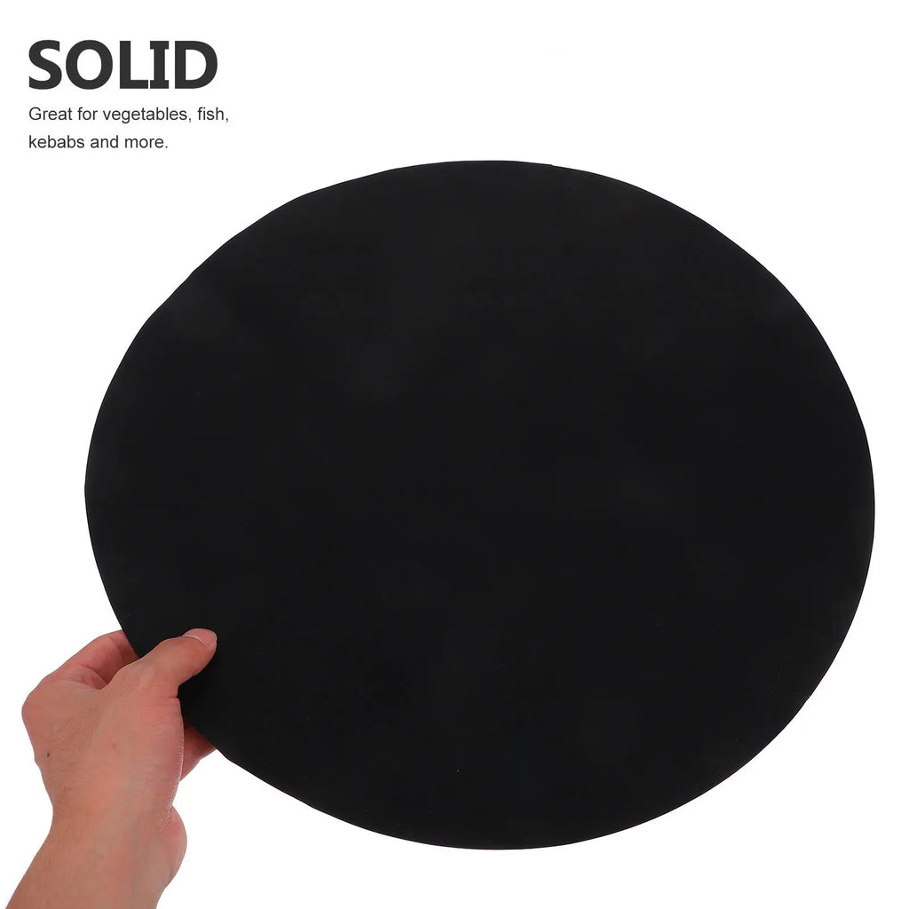 2Pcs 40Cm Bbq Pad Round Nonstick Heat Resistant Grilling Mat Lightweight Easy Clean for Fish Vegetables Bacon Kebabs