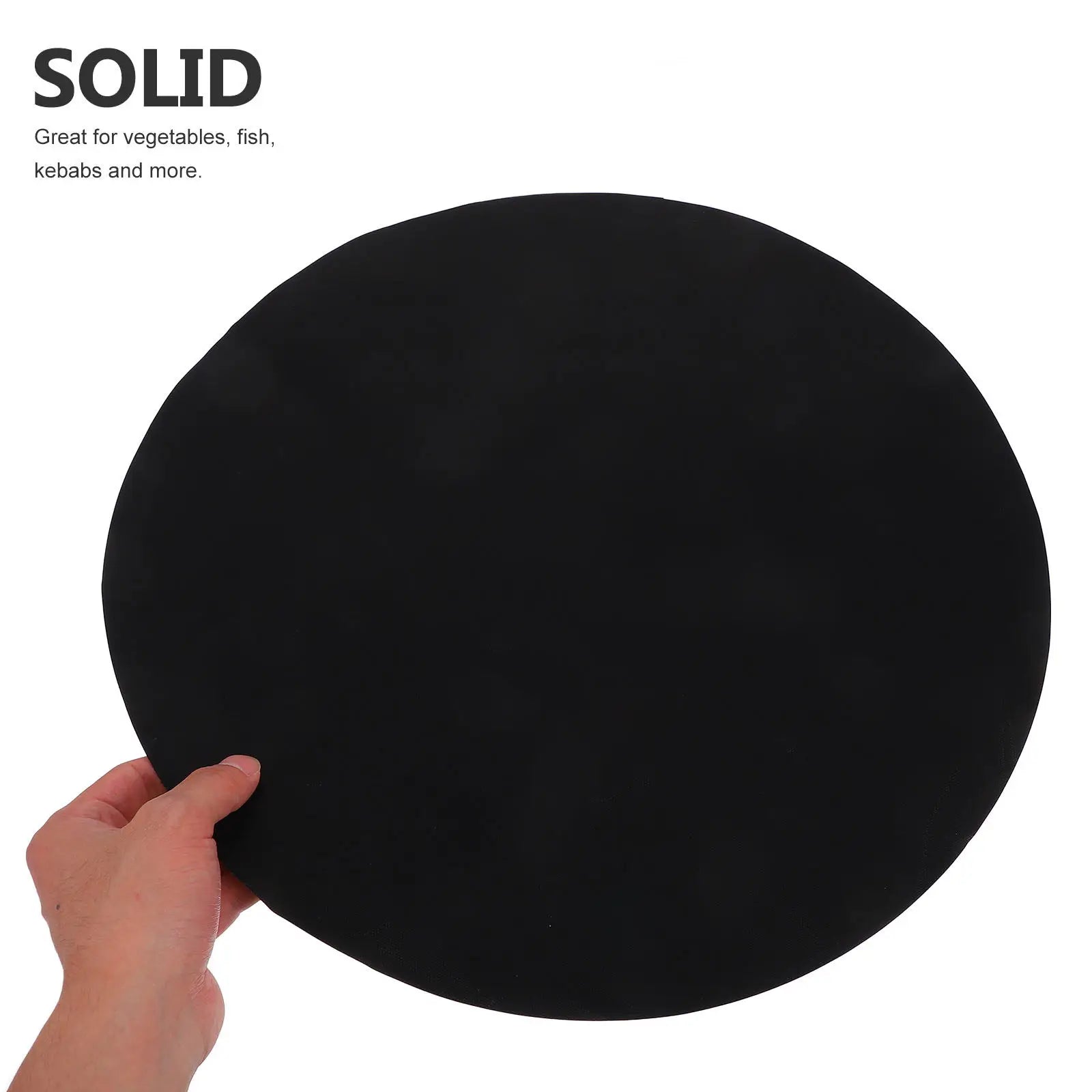 2Pcs 40Cm Bbq Pad Round Nonstick Heat Resistant Grilling Mat Lightweight Easy Clean for Fish Vegetables Bacon Kebabs