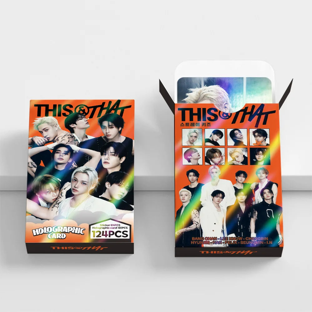 124 Laser Cards K-Pop Boy Group Mini Album THIS&THAT Flash Cards Celebrity Stickers LOMO Cards Fan Collection Gift