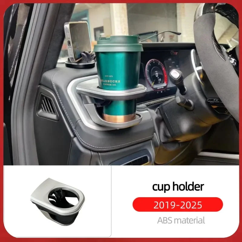 For Mercedes-Benz G-Class G500, G63, G350, G400, G450 Modification, Air Outlet Cup Holder, Beverage Holder, Handle, Storage Box