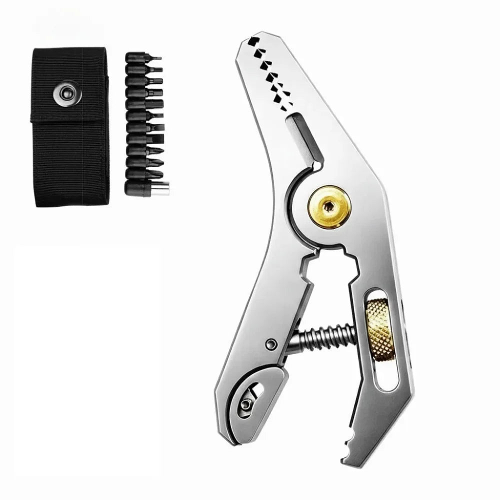 Parallel Wrench 5 in 1 Multi-tool Hex Screwdriver Pliers Electrical Disconnect Pliers Clamp Portable Bottle Opener