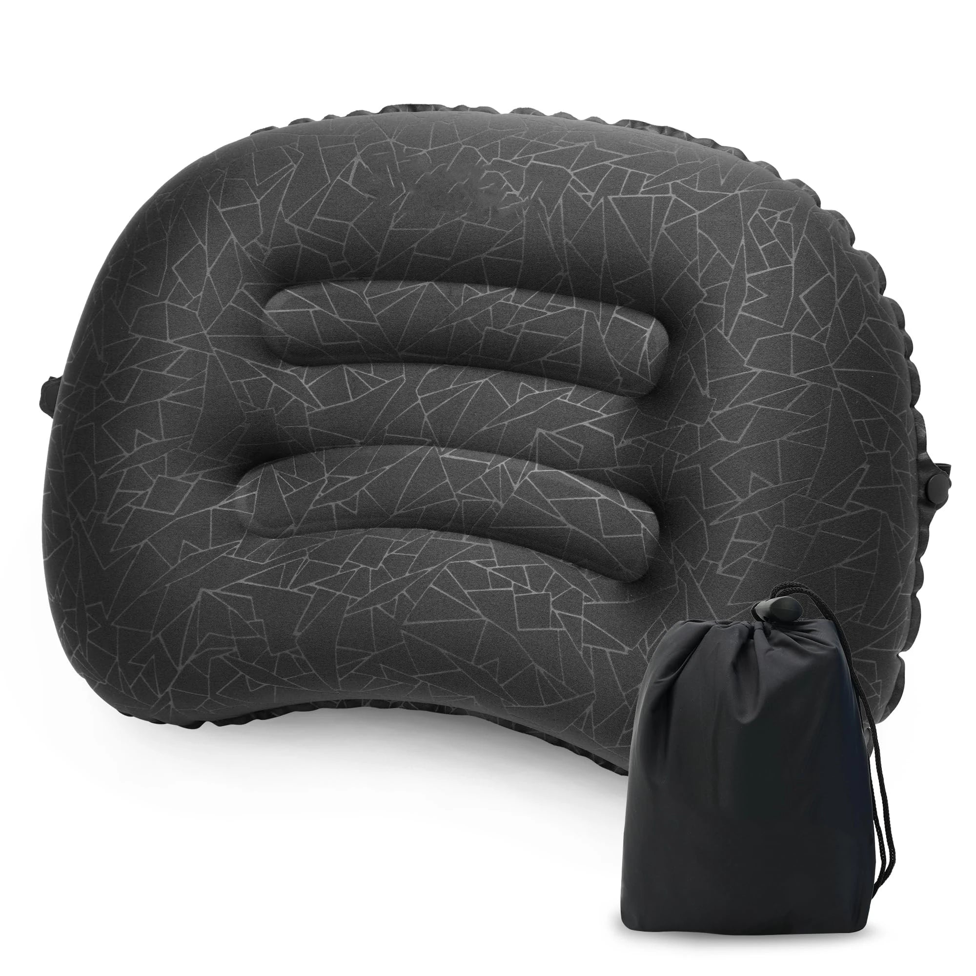 Ultralight Inflatable Camping Travel Pillow - Compressible Comfortable for Neck & Lumbar Support While Camp, Hiking, Backpacking