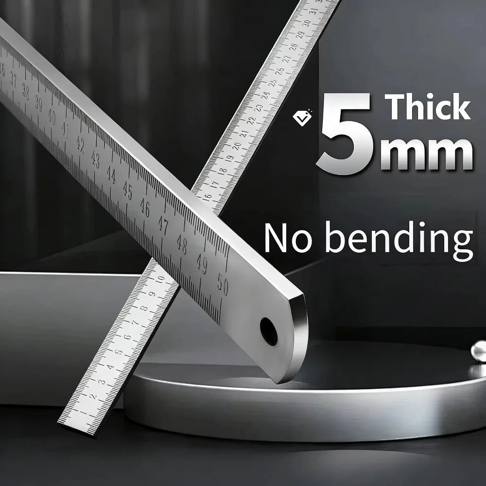 2026Stainless Steel Ruler - 20" Professional Measuring Tool & Emergency Window-Breaking Lifesaver