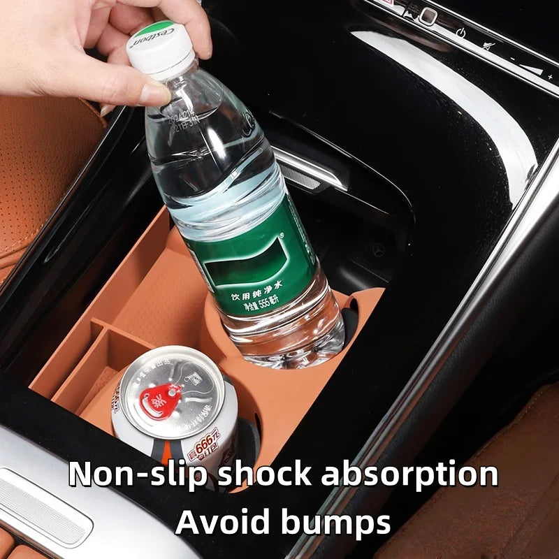 For Mercedes-Benz GLC 300 260 Cup Holder Storage Silicone Box Interior Anti-Slip Mat Car Accessories modification
