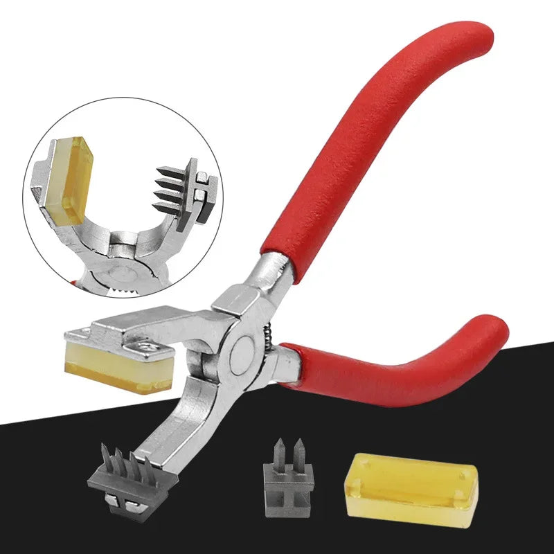 Creative Leather Goods Clamp Tool Craft Punch Handheld Silent Punch Tool Pliers Sewing Stitch Chisel Diamond 4mm Punch