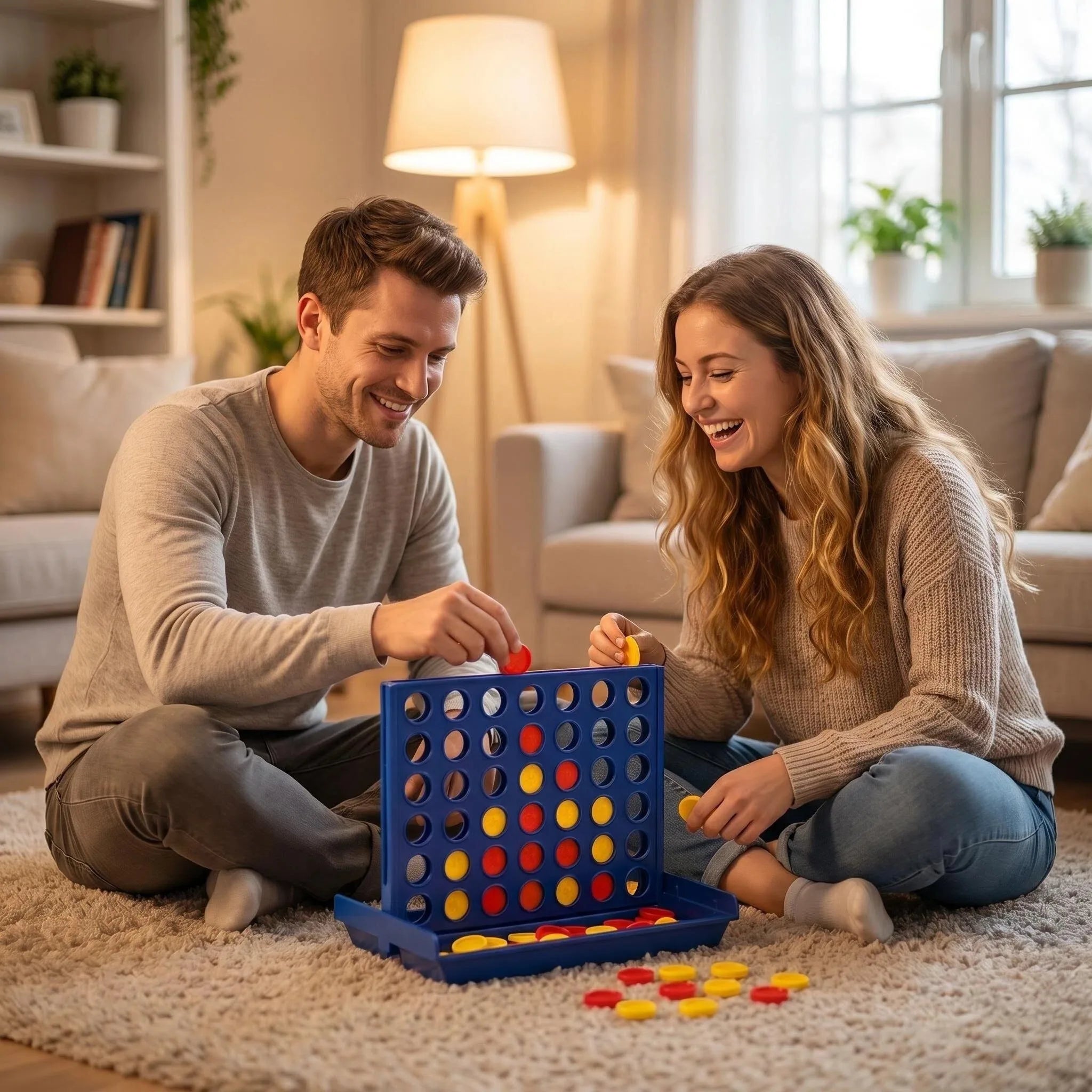 1PCS 2-in-1 Connect Four & Tic-Tac-Toe 3D Board Game, Portable Board Game Toy, Tabletop Game, Travel Mini Chess Toy, Foldable Co