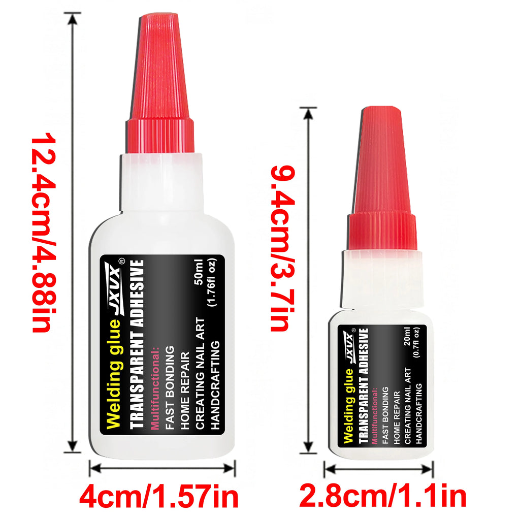 50g High-Quality Cyanoacrylate Strong Adhesive, Fast Fixing, Suitable for Wood, Plastic Toys, Car Models, Shoe Repair, One Drop of Glue: Universal Use