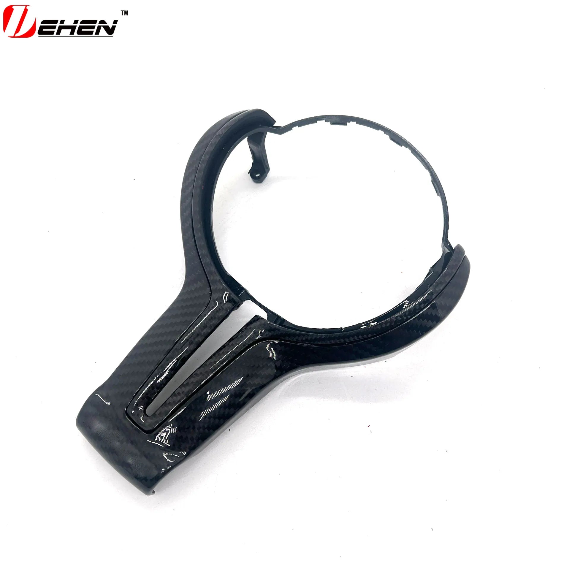 For BMW F20 F22 F30 F31 F32 F33 F36 F10 F06 F12 F13 F15 F16 M-Sport Replacement Style ABS+Carbon Fiber Steering Wheel Trim