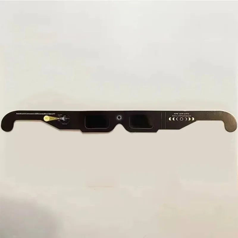 2026 Disposable Solar Eclipse Paper Glasses 0.05mm PET Lens Safe Anti UV Sun Viewing Eyewear Outdoor Solar Observation Goggles