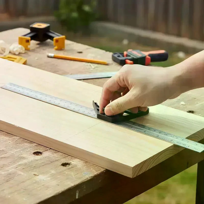 1Pcs Multifunctional 300MM Adjustable Angle Ruler 12" Combination Square Ruler Woodworking Level Gauge Angle Metric Ruler
