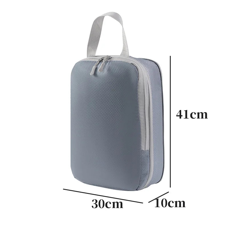 4-Piece Set Travel Clothing Storage Bags Compression Bags Expandable Travel Organizer for Clothing Toiletries Suitcase Organize