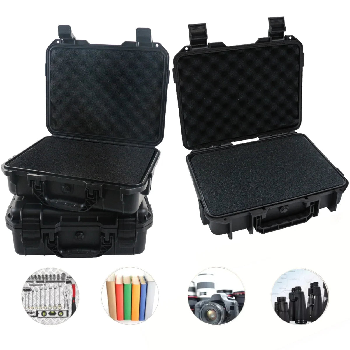 Waterproof Hard Carry Case Bag Tool Case with Sponge Storage Box Suitcase Precision Instrument Safety Tool Box Hardware Toolbox
