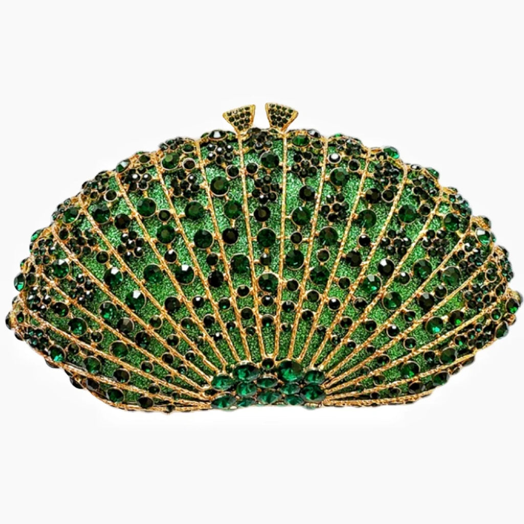 Fan Women Full Crystals Handbags for Dinner Party Luxury Diamond Evening Bag Wedding Bridal Purses Gala Banquet Gems Purse