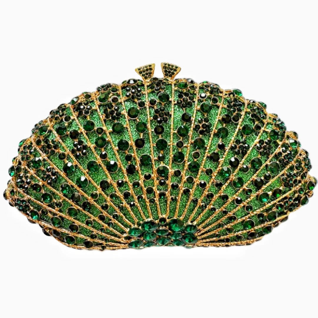 Fan Women Full Crystals Handbags for Dinner Party Luxury Diamond Evening Bag Wedding Bridal Purses Gala Banquet Gems Purse