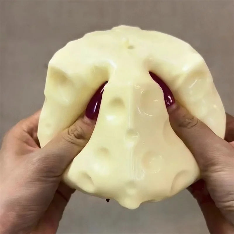 Squeak Cheese Cube Stress Ball Big Cheese Shapeable Squeeze Ball Fidget Toy Squeeze Toys ASMR Sensory Anti-Stress Festival Gift