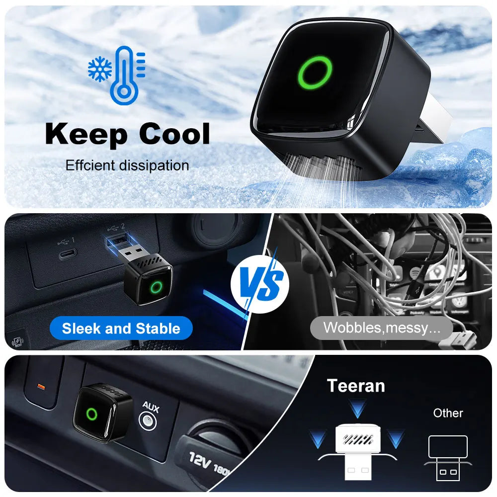 Wooboobox 2in1 Adapter Wireless CarPlay Android Auto Dongle AI Smart Box 2026 New 5G WiFi For Car with Wire CarPlay Android Auto