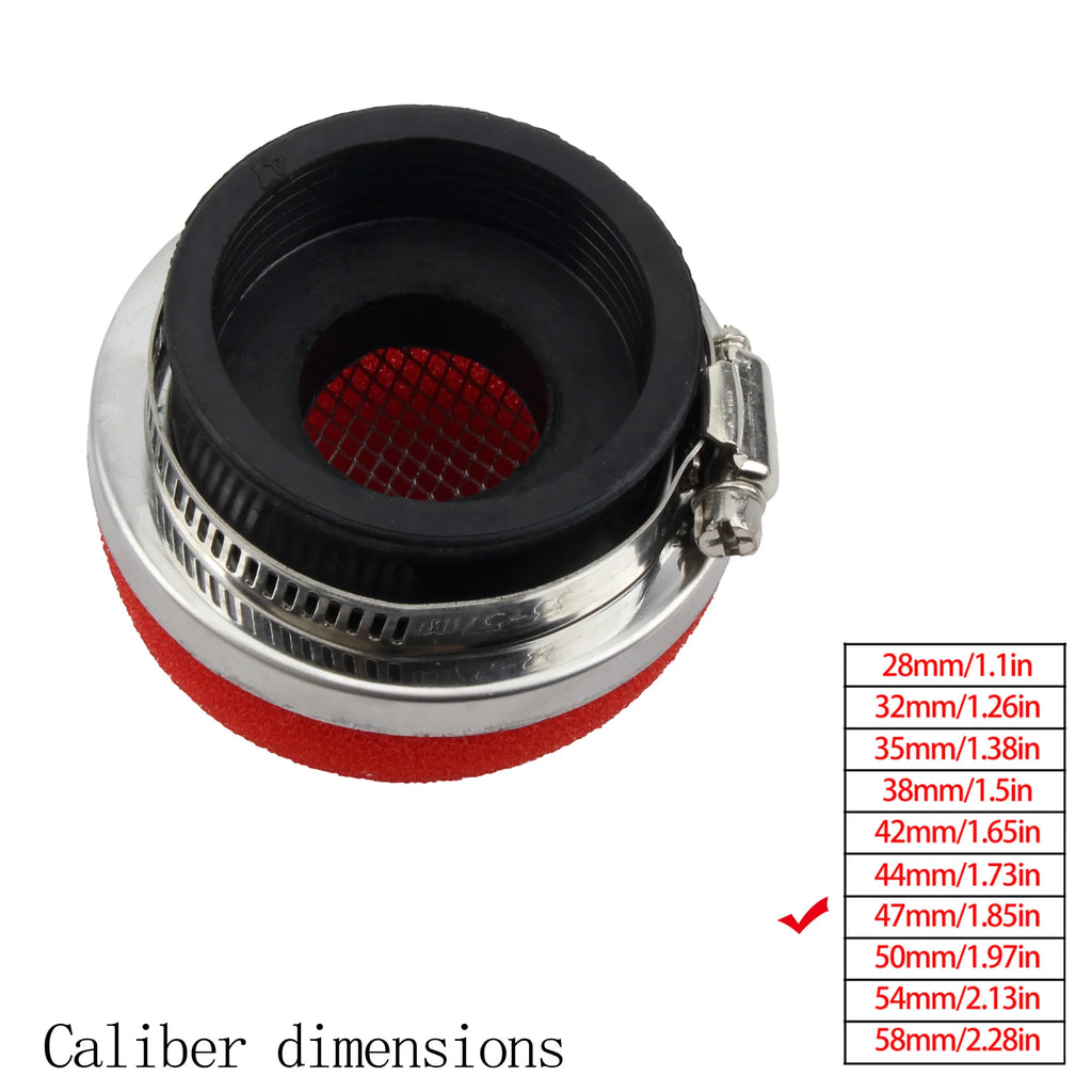 Motorcycle 28/32/35/38/42/45/50/54/58 MM Stright Foam Air Filter Sponge Cleaner Moto Scooter Motocross Dirt Bike Accessories