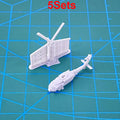 5Sets Model Z-20 Helicopter 1/2000 1500 700 400 350 Scale Uncolored Resin Land Aviation Airplane Assembly Parts for DIY Hobby