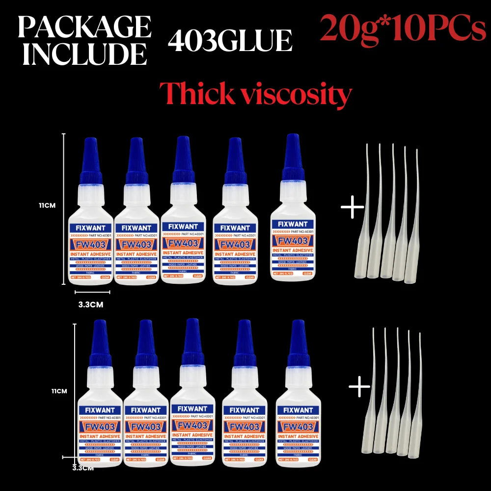 Low Blooming Instant Adhesive 20g - Low Odor Clear Non-Whitening Super Glue for Acrylic, Glass, Transparent Plastic & Jewelry