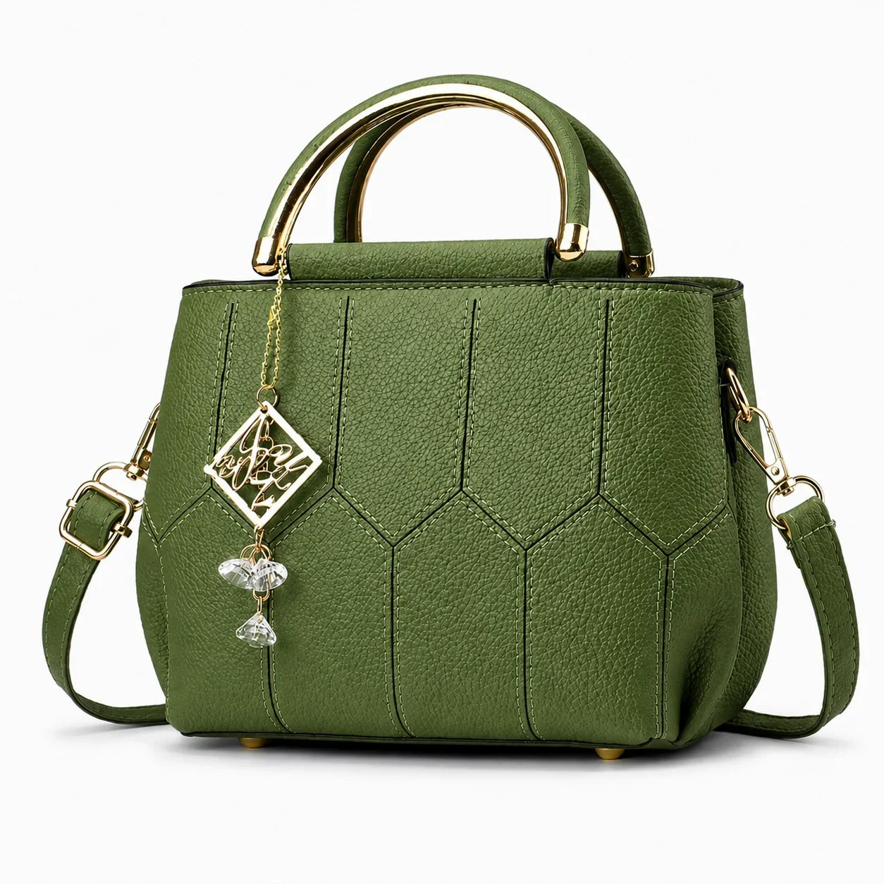 Women's High Capacity PU Tote Bag, Vintage Style Crossbody Shoulder Bag, 2 Way Carry Handbag for Work and Travel