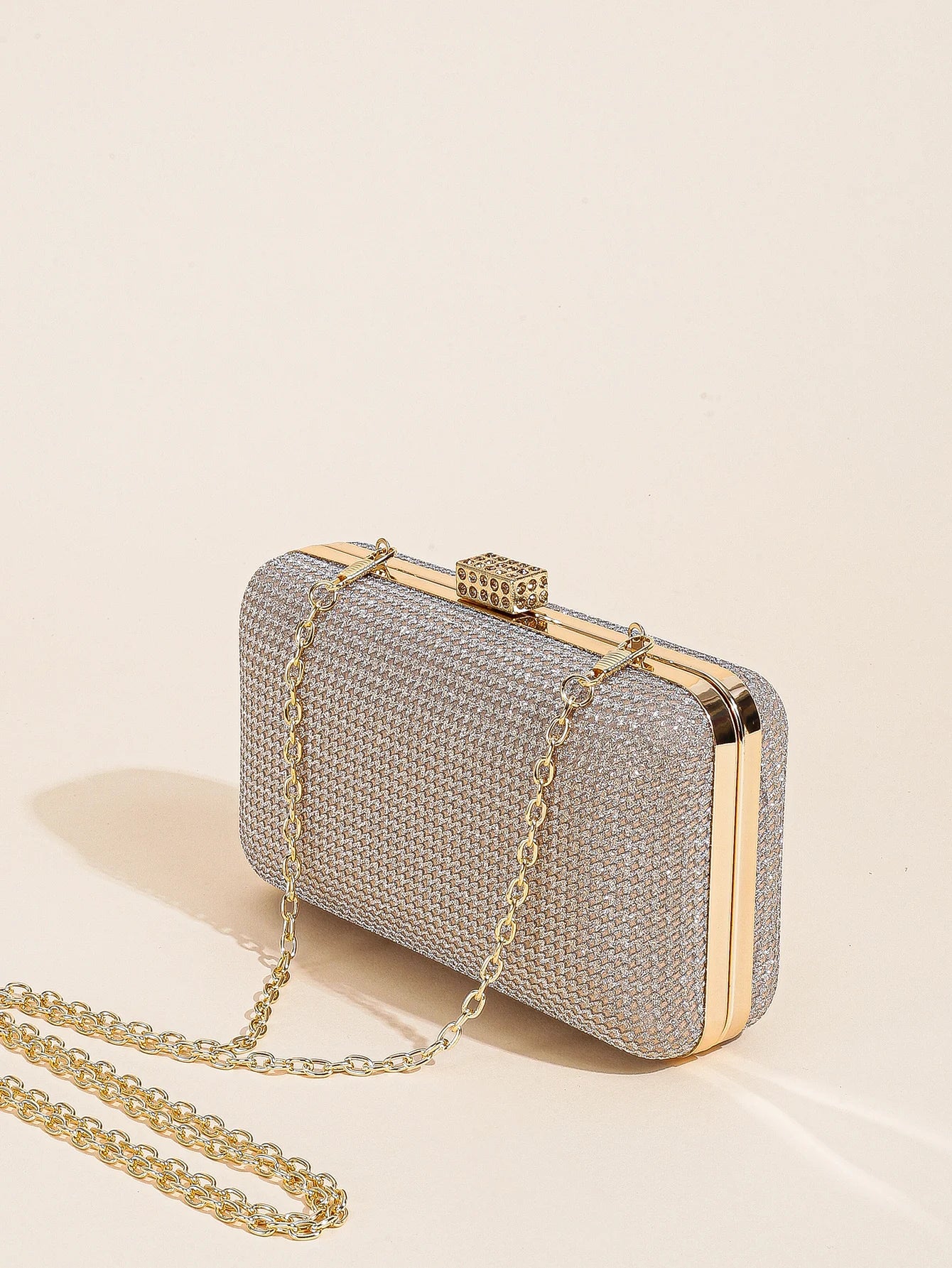1PC Sliver Sparkling Women Evening Purses Clutch Bag，Rhinestone Formal Party Clutches， Wedding Purses  Prom Handbags