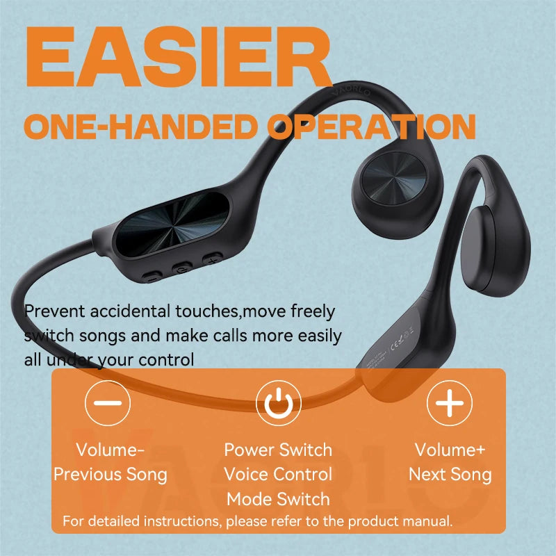 New X7 True Bone Conduction Headset Bluetooth 5.4 IPX8 Depth Waterproof Built-in Mic MP3 32GB Memory Player For Swimming Diving