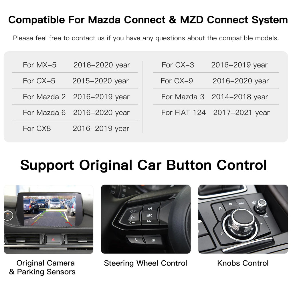 CARABC For Retrofit Mazda 2 3 6 CX3 CX5 CX8 CX9 MX5 Demio Miata TK78669U0C Kit Carplay Android Auto Adapter UBS Hub OEM