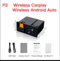 2025 New P3 Bluetooth Wireless CarPlay Android Auto USB Adapter Hub OEM for Retrofit Mazda 2 3 6 CX3 CX5 CX8 CX9 MX5 TK78669U0C