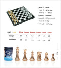 Magnetic International Chess Pieces Set, Folding Table Board, 3 Different Size, 36x31cm King 7.2cm