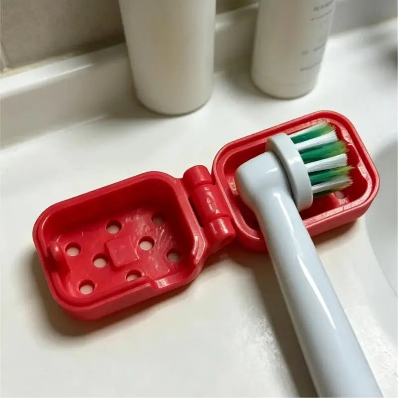 4PcsOral-B Electric Toothbrush Head Covers, Breathable Ventilated Travel Storage Cases, Dust Proof Protective Caps, Random Color