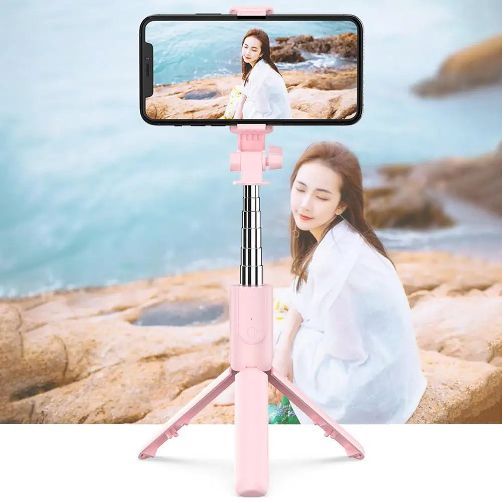 3 in 1 Selfie Stick Tripod With Wireless Bluetooth Remote Extendable Phone Holder Stand For Live Stream Vlog