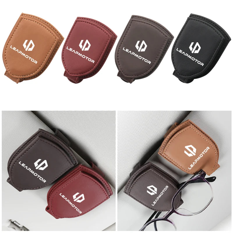 Sunglasses Holder Car Sunshades Magnetic Sunglasses Clip Ticket Clip For Leapmotor T03 S01 C11 C01 Leap Motor