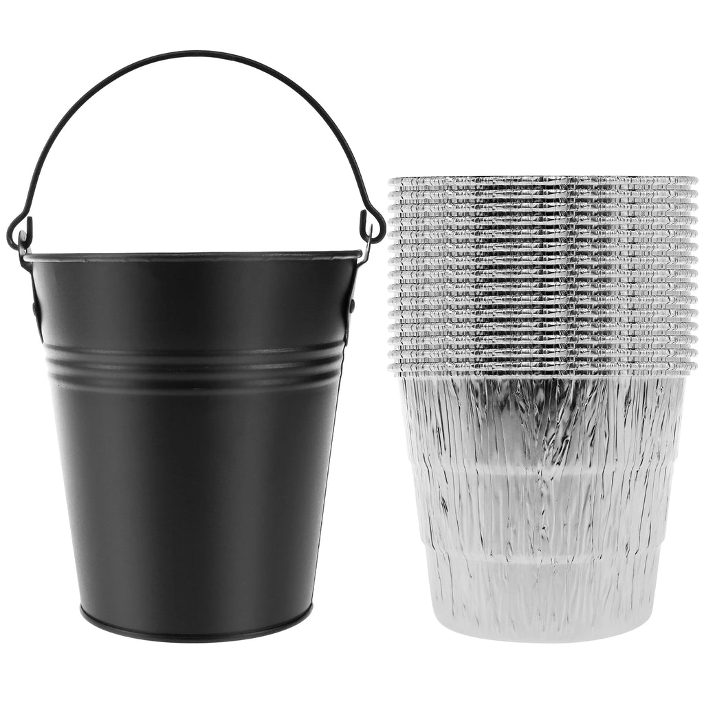 Smoker Grease Bucket Fit for Traeger Large Capacity Steel Grills Drip Bucket Grease Bucket with Lid For BBQ & Picnic Accessories