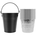 Smoker Grease Bucket Fit for Traeger Large Capacity Steel Grills Drip Bucket Grease Bucket with Lid For BBQ & Picnic Accessories