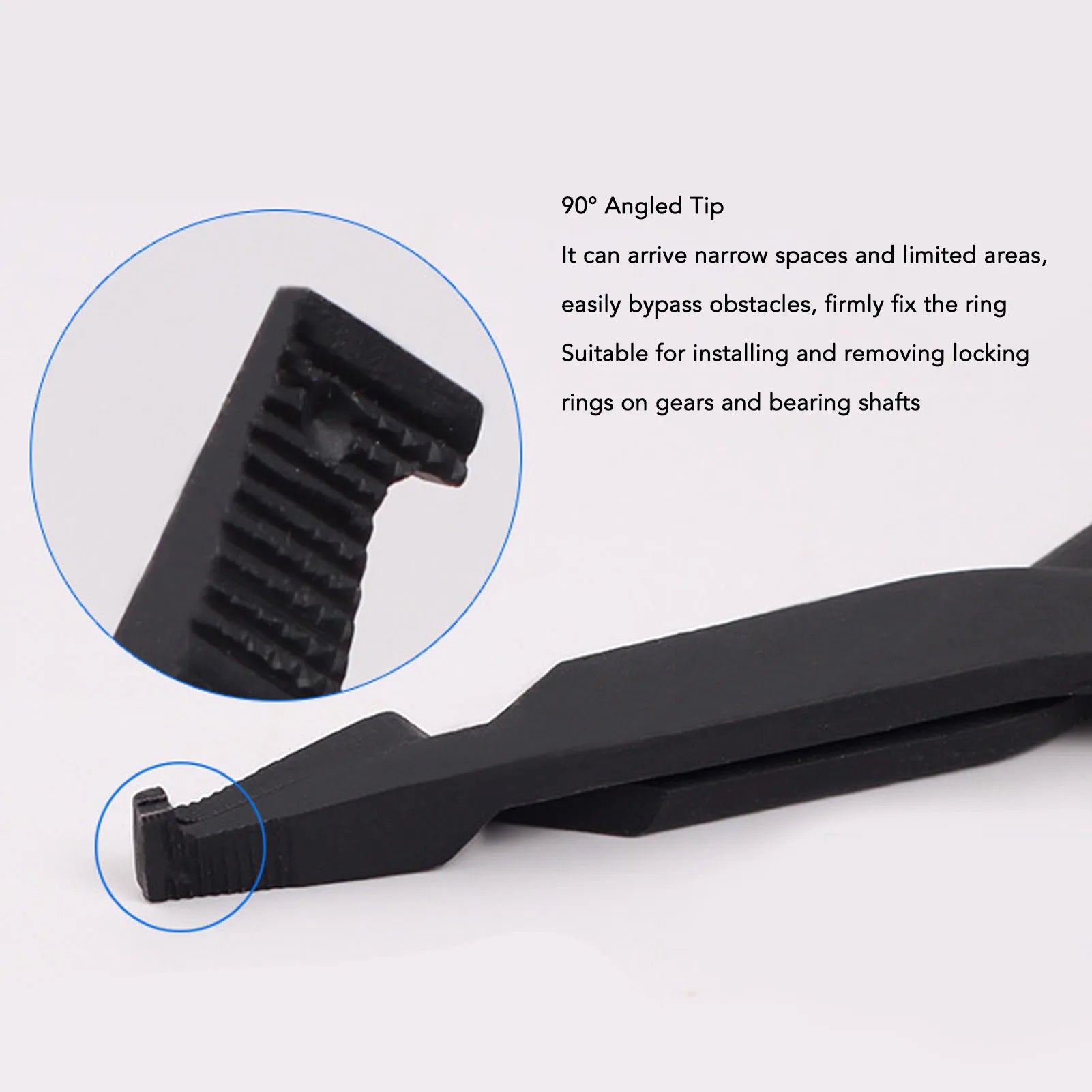 Flat Snap Ring Pliers Snap Ring Pliers 40mm Opening 2mm Thickness High Carbon Steel Ergonomic Design Retaining Ring Pliers