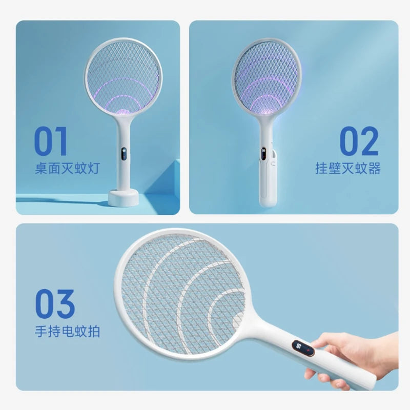 2025 Qualitell Mosquito Swatter E3 With Smart LED Power Display Killer Lamp Wall-mounted Repellent Lamp Rechargeable 2000mAh