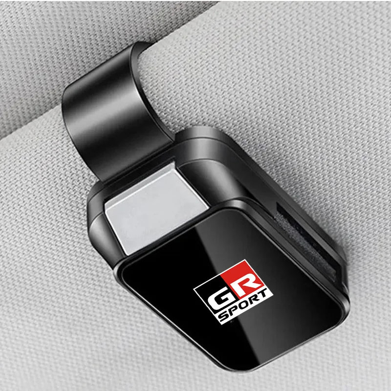 Car Sun Visor Carbon Glasses Sunglasses Clip Holder case Storage for Toyota RAV4 Hilux Corolla Yaris Cross GR SPORT accessories