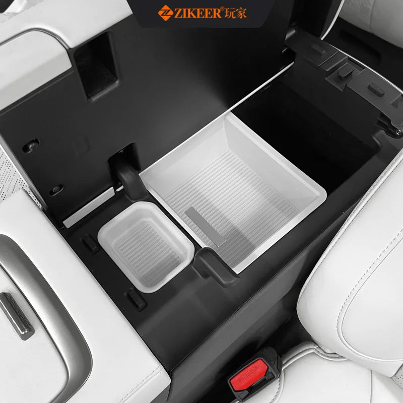 For ZEEKR 7X armrest box storage box double-layer design car storage box silicone material can move back and forth