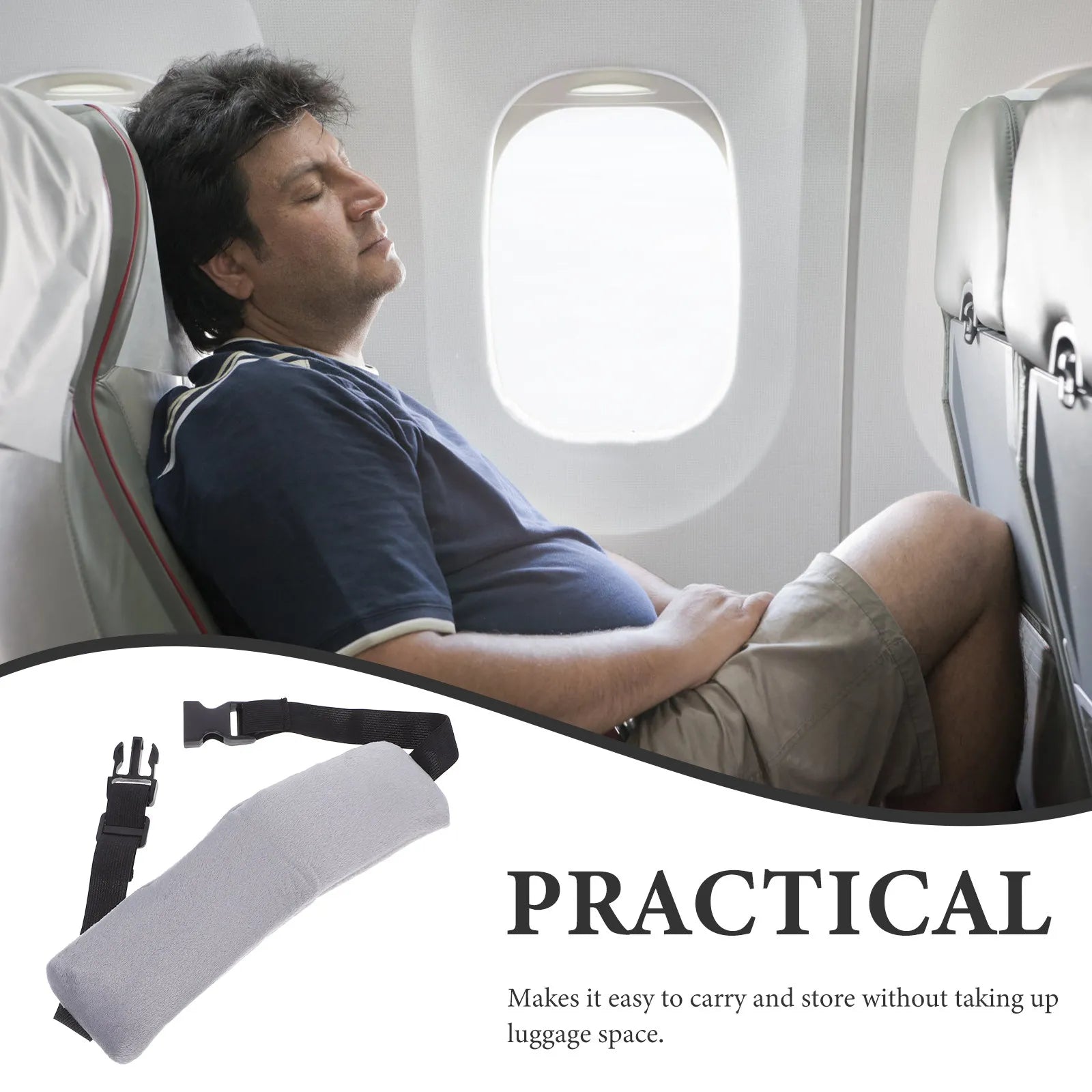 2Pcs Airplane Head Strap Travel Neck Support Strap Adjustable Headrest for Sleeping Plane Car Travel Accessories