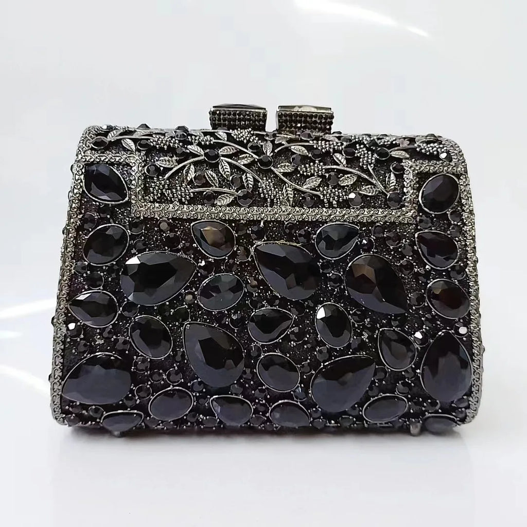 Sparkling Party Bags Luxury Banquet Wedding Engagement Full Diamond Crystal Bag Girl Birthday Photo Clutch Bag Rhinestone Purse